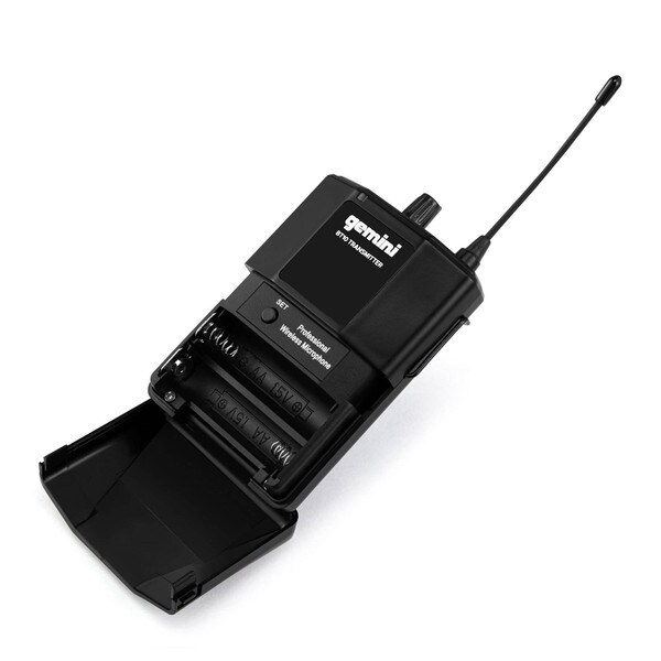 Main product image for Gemini GMU-HSL100 Professional Wireless Headset and Lavalier Rechargeable Battery Body Pack 235-162